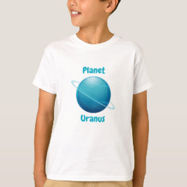 Children's t-shirt design with planet names