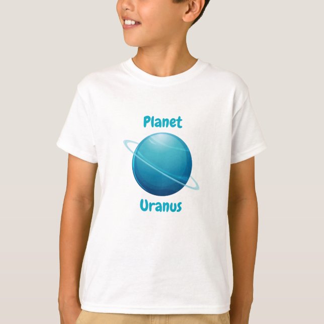 Children's t-shirt design with planet names (Vorderseite)