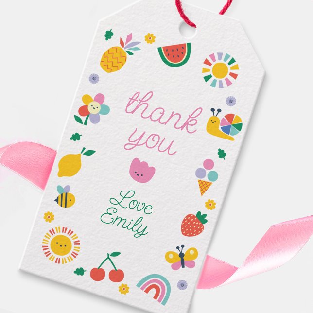 Children's Thank You Card, Rainbows and Sunshine Geschenkanhänger (Von Creator hochgeladen)