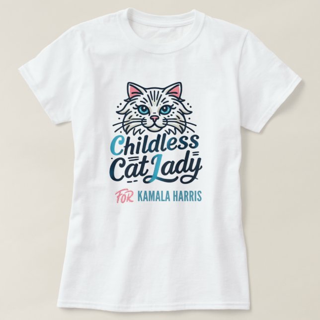 Childress Cat Lady für Kamala Harris T - Shirt (Design vorne)