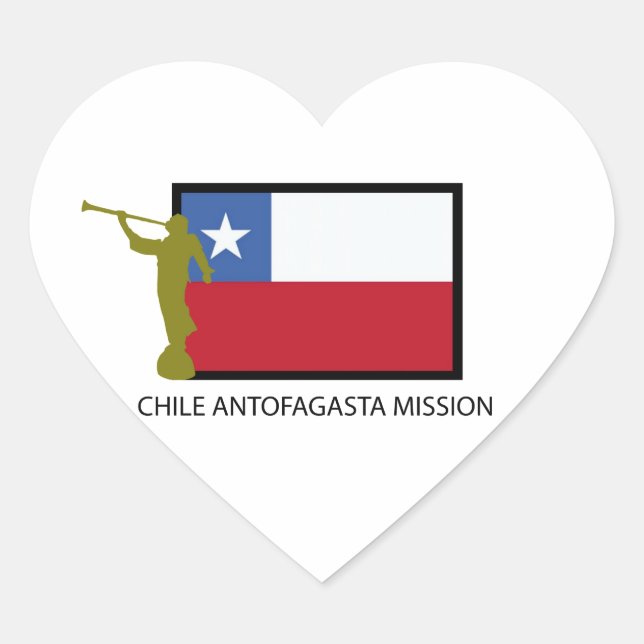 Chile Antofagasta Mission LDS CTR Herz-Aufkleber (Vorderseite)