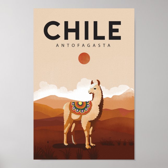 Chile Antofagasta Reiseplakat Poster (Vorne)