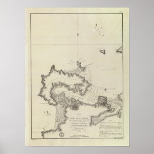 Chile Atlas Karte Poster