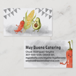 Chile Avocado Mexicanischer Catering-Visitenkarte Visitenkarte