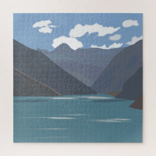 Chile Berge See Natur Landschaft Puzzle