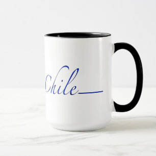 Chile (blaues Skript) Tasse