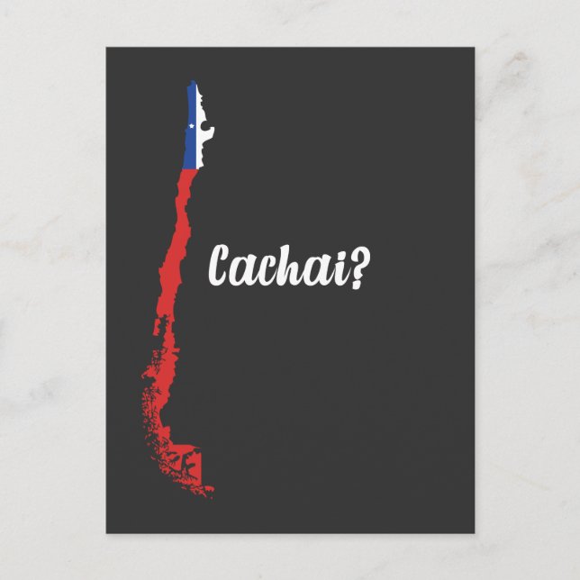 Chile Cachai Südamerika Landkarte Chile Flagge Postkarte (Vorderseite)