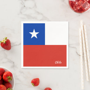 Chile & Chile Flag Party-Mode /Sportfans Serviette