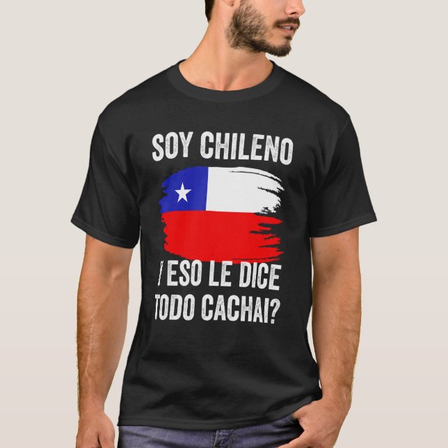 Chile Chilean Flag Map Pride Chileno Camiseta Cach T-Shirt (Vorderseite)
