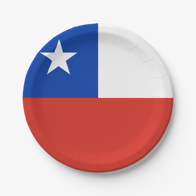 Chile (chilenische Flagge) Pappteller (Vorderseite)