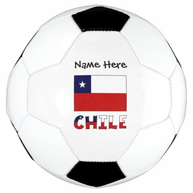 Chile - chilenische Flagge Personalisiert Fußball (Vorderseite)