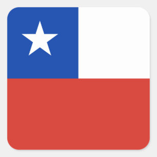Chile (chilenische Flagge) Quadratischer Aufkleber