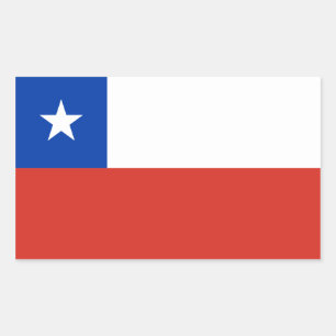 Chile/chilenische Flagge Rechteckiger Aufkleber