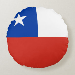 Chile (chilenische Flagge) Rundes Kissen