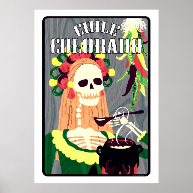 Chile colorado (cooles Schema) Poster (Vorne)