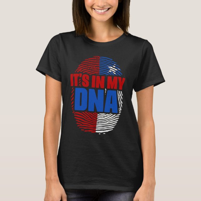 Chile DNA Country Flag Citizenship Hispanic Race C T-Shirt (Vorderseite)
