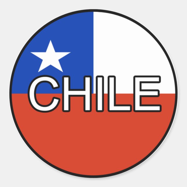 Chile-Euro-Aufkleber Runder Aufkleber (Vorderseite)