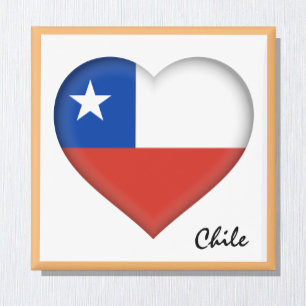 Chile Fahne & Chilean Herreisen, Urlaub/Sport Magnet