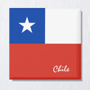 Chile Fahne & Südamerika Ferien-/Sportfans Magnet