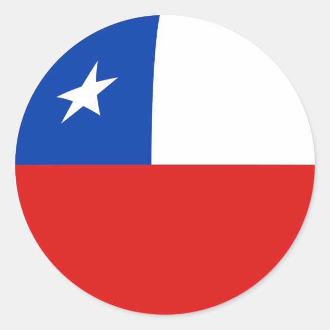 Chile Fisheye Flag Aufkleber (Vorderseite)