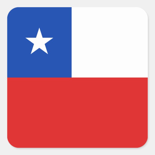 Chile-Flag-Aufkleber Quadratischer Aufkleber (Vorderseite)