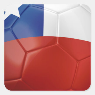 Chile-Flag-Ball Quadratischer Aufkleber