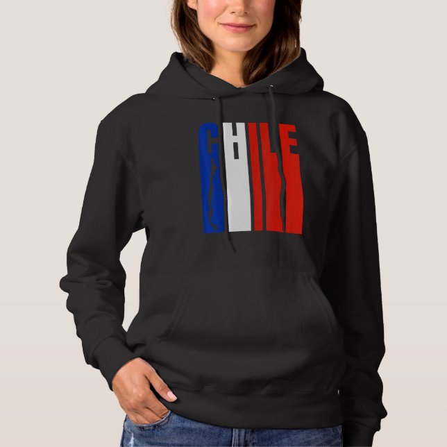 Chile Flag Chile Flaggenstand Hoodie (Vorderseite)