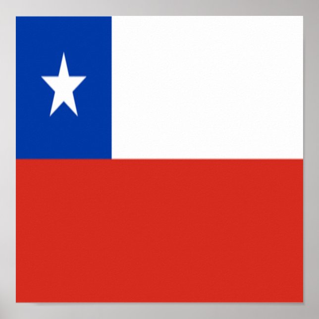 Chile Flag Chilenischer Heimat für ethnische Zugeh Poster (Vorne)