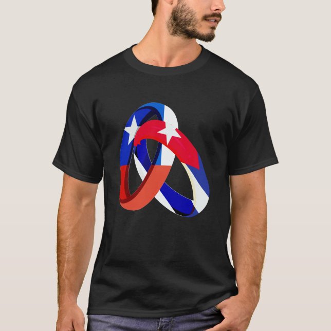 Chile Flag Cuba Grown Ring Marriage Wedding T-Shirt (Vorderseite)