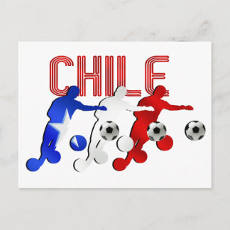 Chile Flag Fußballspieler Fußball-Mannschaftsgesch Postkarte