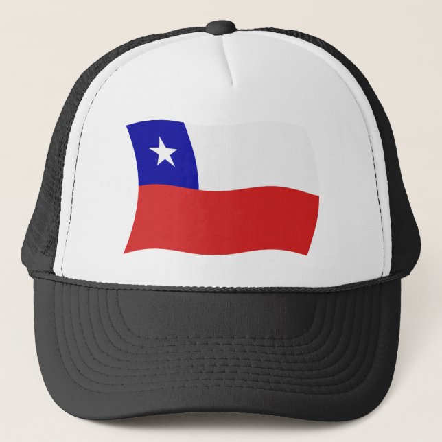 Chile-Flag-Hat Truckerkappe (Vorderseite)