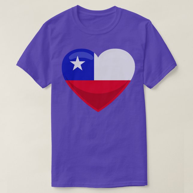 Chile-Flag-Herz T-Shirt (Design vorne)