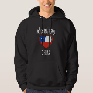 Chile Flag Herzstück Rio Bueno Stadt Hoodie