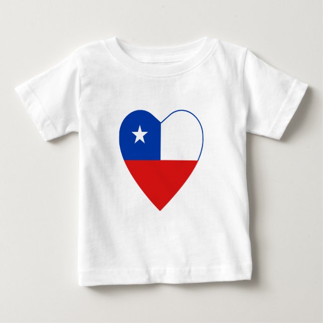 Chile Flag Herzstück T - Shirt (Vorderseite)