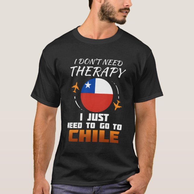 Chile Flag I Funny Chilene Fahne I Urlaub Geschenk T-Shirt (Vorderseite)
