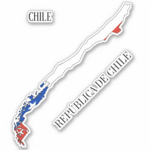 Chile-Flag-Karte Aufkleber