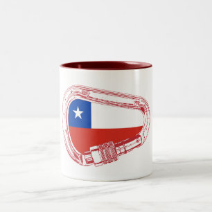 Chile Flag Klettersteig Carabiner Zweifarbige Tasse