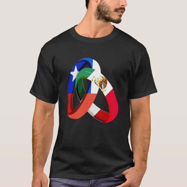 Chile Flag Mexico Grown Ring Marriage Wedding T-Shirt (Vorderseite)