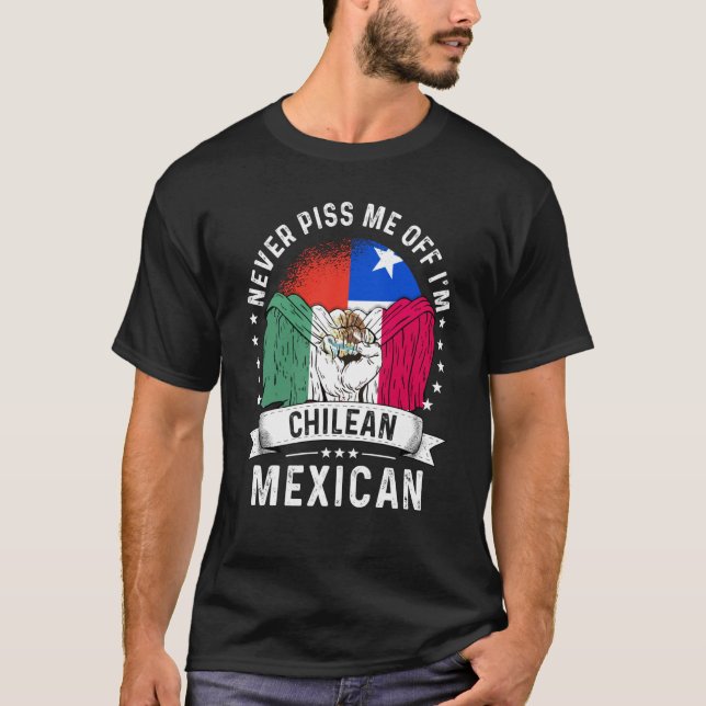 Chile Flag Mexiko Spaß wachsen Bürgerstolz T-Shirt (Vorderseite)