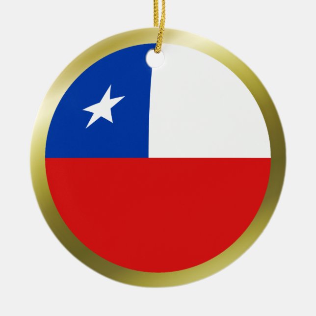 Chile Flag Ornament (Vorne)