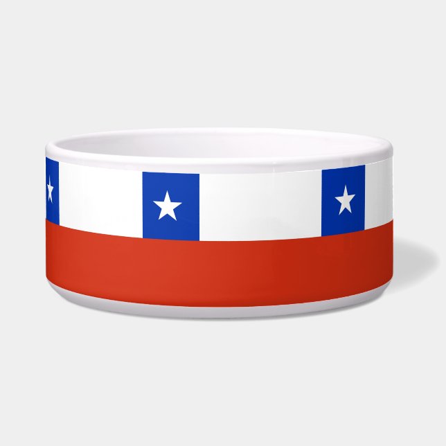 Chile Flag Pet Bowl Napf (Vorderseite)