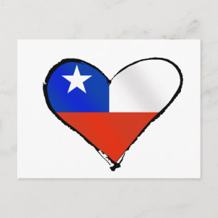 Chile Flag Te Amo Chile Chilenische Liebe und Stol Postkarte