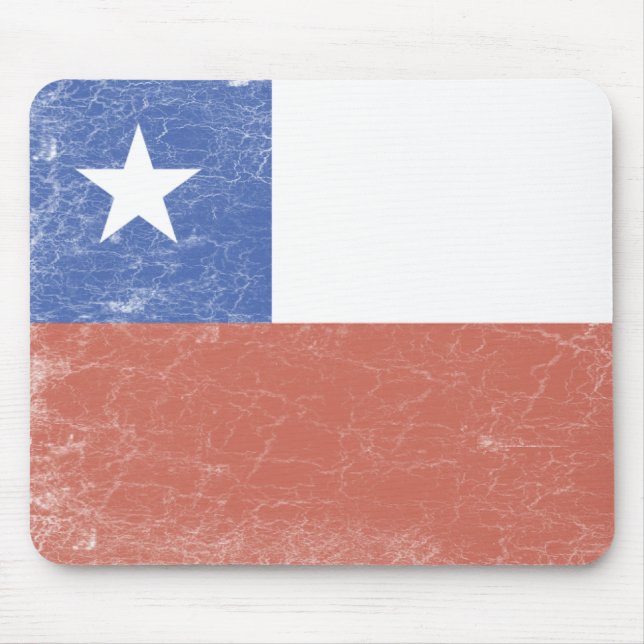 Chile-Flagge beunruhigt Mousepad (Vorne)