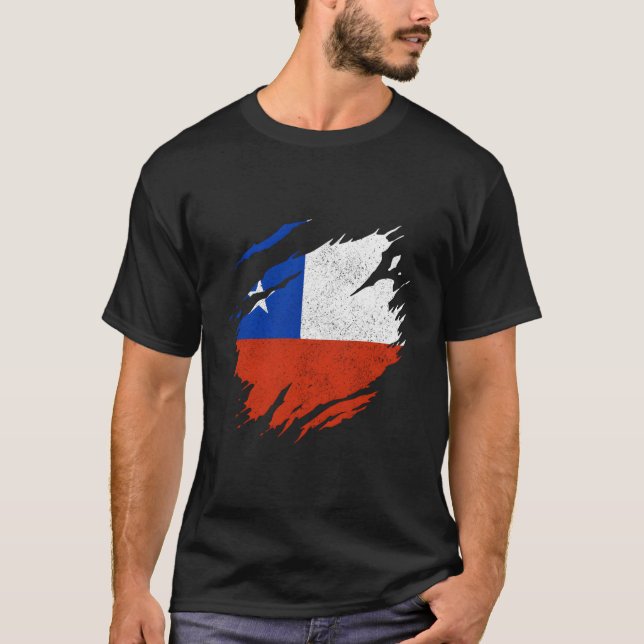 Chile-Flagge Chilenischer Stolz Chile T-Shirt (Vorderseite)