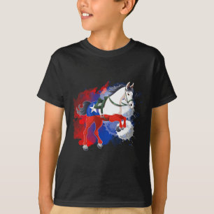 Chile-Flagge für Pferdereiten T-Shirt