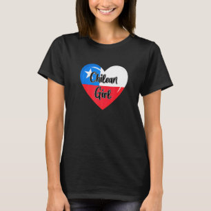 Chile-Flagge für weibliche Mädchen T-Shirt