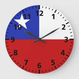 Chile-Flagge Große Wanduhr