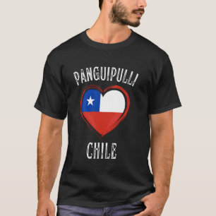 Chile Flagge Herz Panguipulli Stadt T-Shirt