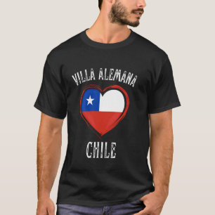 Chile Flagge Herz Villa Alemana Stadt T-Shirt