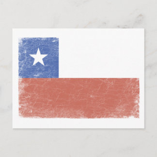 Chile-Flagge in Not Postkarte